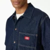 Denim Short Sleeve Button-Up Shirt