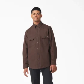 Long Sleeve Flannel-Lined Duck Shirt