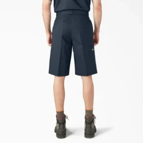 Loose Fit Flat Front Work Shorts, 13″