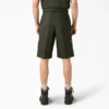 Loose Fit Flat Front Work Shorts, 13″