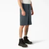 Loose Fit Flat Front Work Shorts, 13″