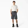 Loose Fit Flat Front Work Shorts, 13″