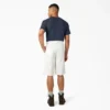 Loose Fit Flat Front Work Shorts, 13″