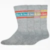 Rugby Stripe Socks, Size 6-12, 4-Pack