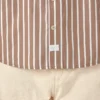 Short Sleeve Striped Service Shirt