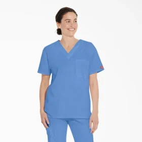Unisex Eds Signature V-Neck Scrub Top