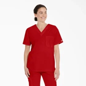Unisex Eds Signature V-Neck Scrub Top