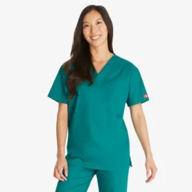 Unisex Eds Signature V-Neck Scrub Top