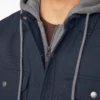 Water Repellent Duck Hooded Shirt Jacket