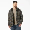 Water Repellent Flannel Hooded Shirt Jacket