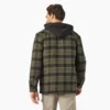 Water Repellent Flannel Hooded Shirt Jacket