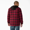 Water Repellent Flannel Hooded Shirt Jacket