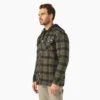 Water Repellent Flannel Hooded Shirt Jacket
