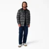 Water Repellent Flannel Hooded Shirt Jacket