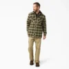 Water Repellent Flannel Hooded Shirt Jacket