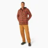 Water Repellent Flannel Hooded Shirt Jacket
