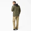 Water Repellent Flannel Hooded Shirt Jacket