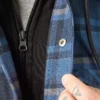 Water Repellent Flannel Hooded Shirt Jacket