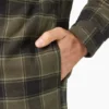 Water Repellent Flannel Hooded Shirt Jacket