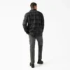 Water Repellent Fleece-Lined Flannel Shirt Jacket