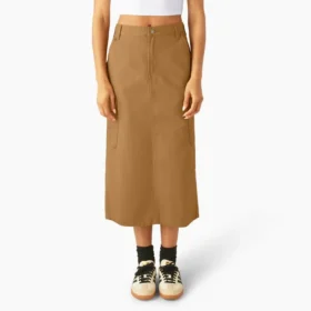 Women’s Duck Canvas Cargo Midi Skirt