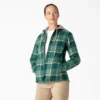 Women’s Flannel Hooded Shirt Jacket