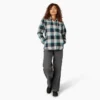 Women’s Flannel Hooded Shirt Jacket