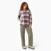 Women’s Flannel Hooded Shirt Jacket