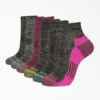 Women’s Free Run Quarter Socks, Size 6-9, 6-Pack