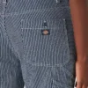 Women’s Hickory Stripe Double Knee Bib Overalls