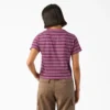 Women’s Large Striped Cropped Pocket T-Shirt