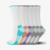 Women’s Moisture Control Crew Socks, Size 6-9, 6-Pack