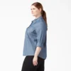 Women’s Plus Chambray Roll-Tab Work Shirt