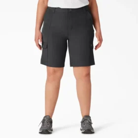 Women’s Plus Cooling Slim Fit Cargo Shorts, 10″