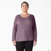 Women’s Plus Henley Long Sleeve Shirt