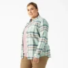 Women’s Plus Long Sleeve Plaid Flannel Shirt