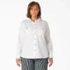 Women’s Plus Long Sleeve Roll-Tab Work Shirt