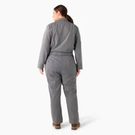 Women’s Plus Relaxed Fit Long Sleeve Hickory Stripe Coveralls