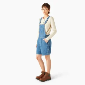 Women’s Relaxed Fit Bib Shortalls, 7″