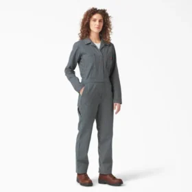 Women’s Relaxed Fit Long Sleeve Hickory Stripe Coveralls