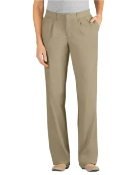 Women’s Relaxed Fit Straight Leg Pleated Front Pants