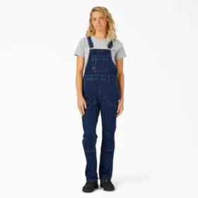 Women’s Straight Fit Denim Double Front Bib Overalls