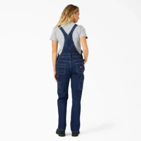 Women’s Straight Fit Denim Double Front Bib Overalls
